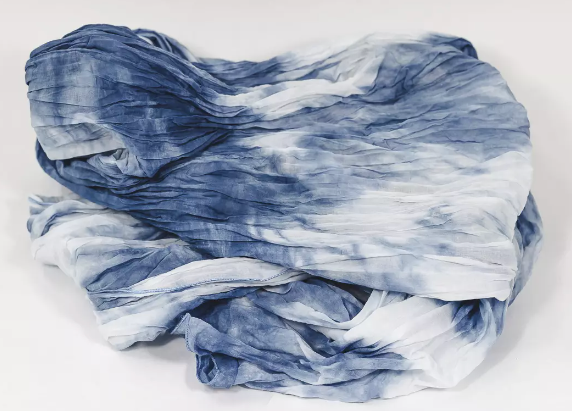 Pastel blue Tie and Dye scarf