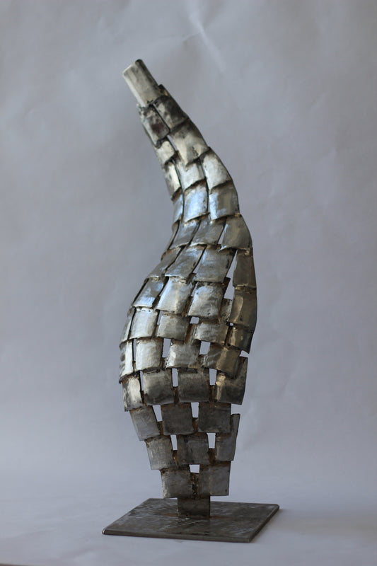 La Flamme - Sculpture en Acier, 60CMX21CM