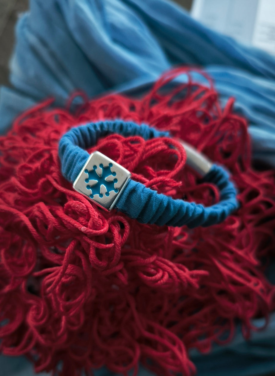 Bracelet "OCCITANIE" textile sur elastique