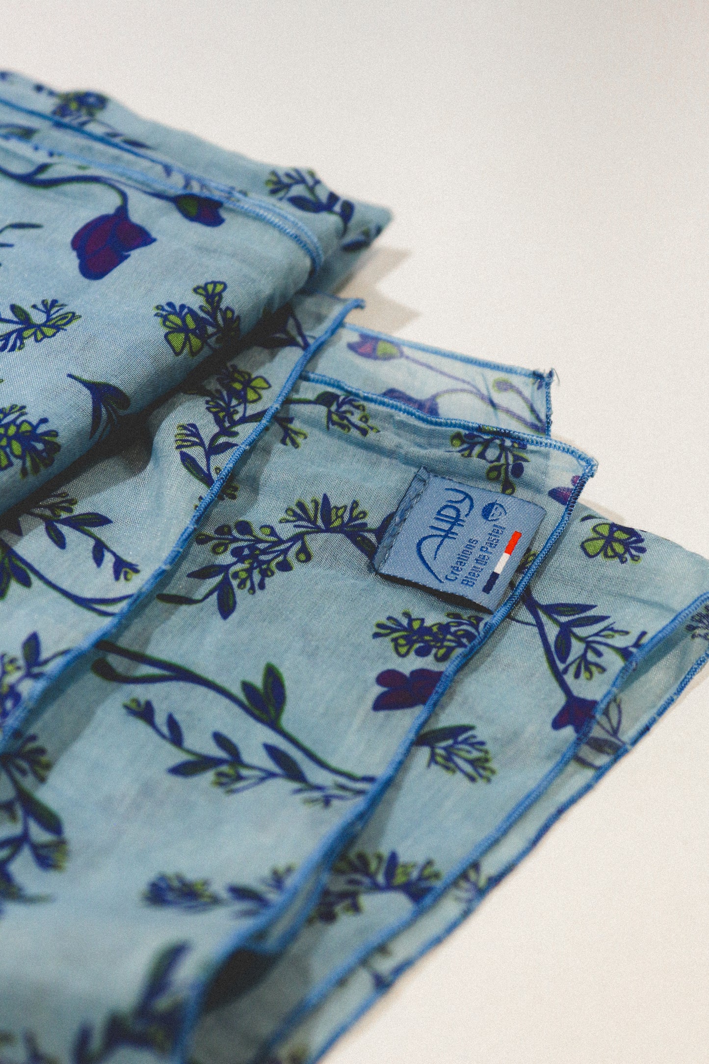 “Audrey” Pastel & Violet scarf