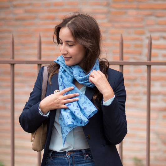 “Pastel & Violets” Scarf