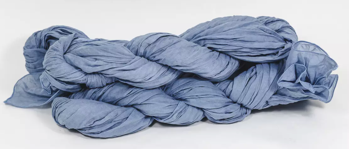 Plain pastel blue scarf
