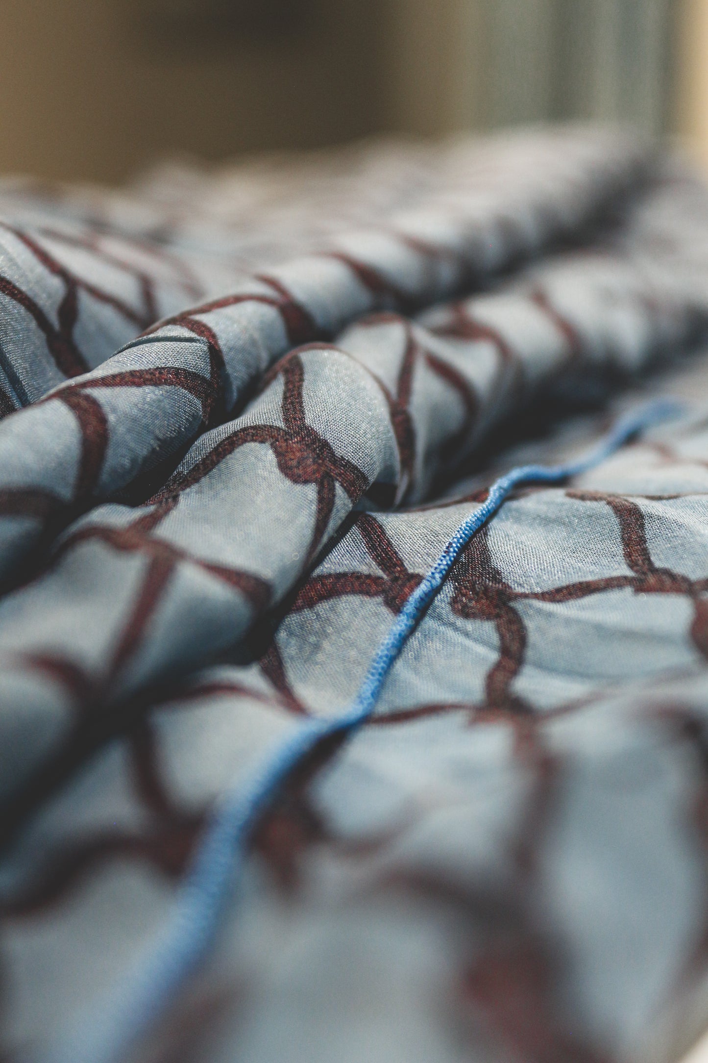 Écharpes Soie motif grillage