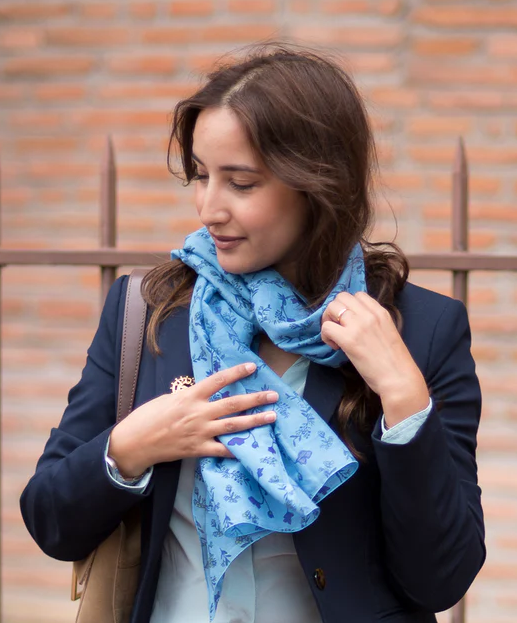 “Pastel &amp; Violets” Scarf