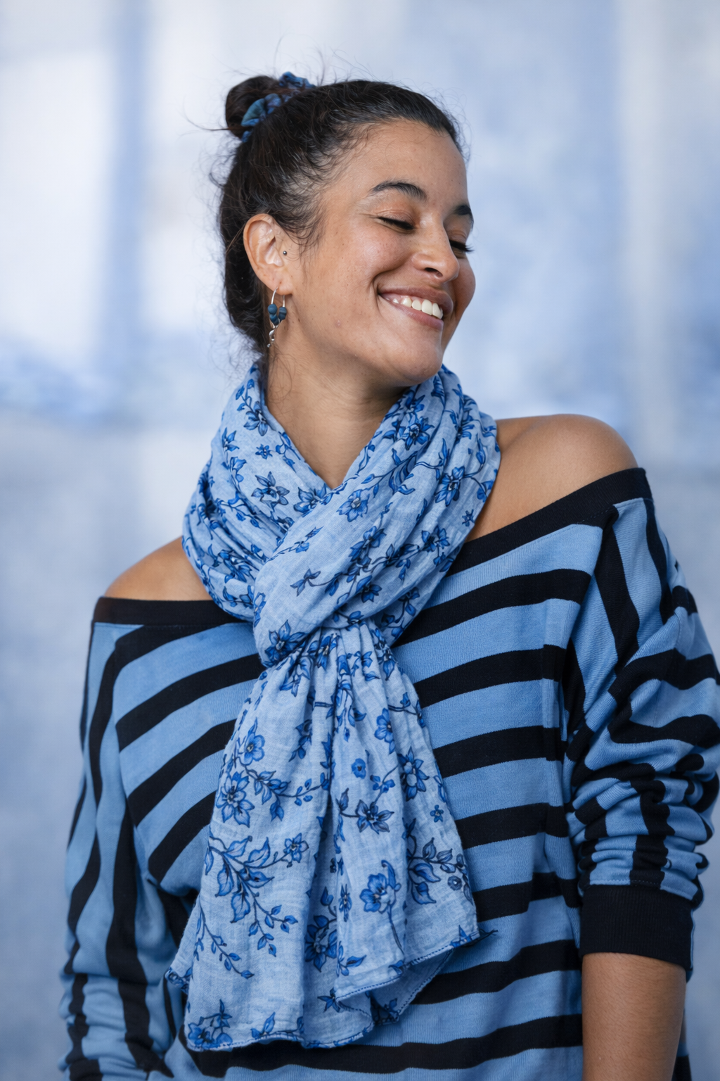 Chèche Jardin Bleu-Bleu